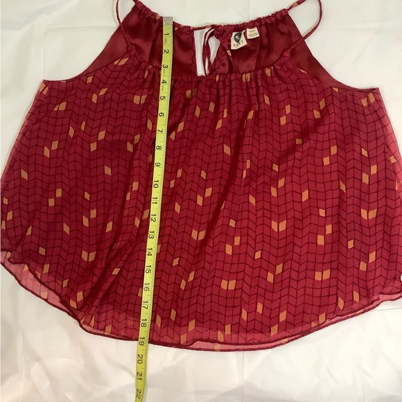 Roxy layered chiffon halter crop top blouse Sz M - Picture 7 of 12